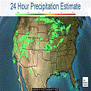 Precipitazioni del giorno negli USA.