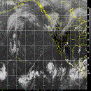 Image infrarouge de l'océan Pacifique (est)