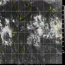 Image infrarouge de l'océan Indien